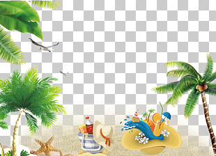 Beach Resort , Summer beach resort background, sunhat beside tote bag artwork PNG clipart