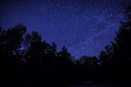 Blue sky and stars above the Parking lot thumbnail