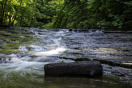 Water flowing down on the water at Cayuhoga Valley National Park, Ohio thumbnail