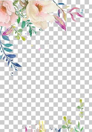 Wedding invitation Flower Pink Watercolor painting, Hand-painted flower border, multicolored flower illustration PNG clipart