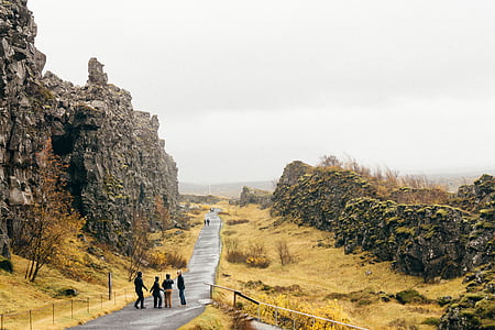 group of people walking on pathway during daytime thumbnail