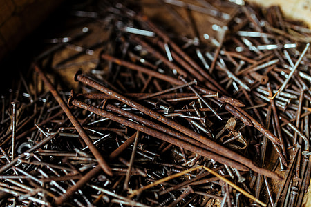 Tools, nails and bolts in a workshop thumbnail
