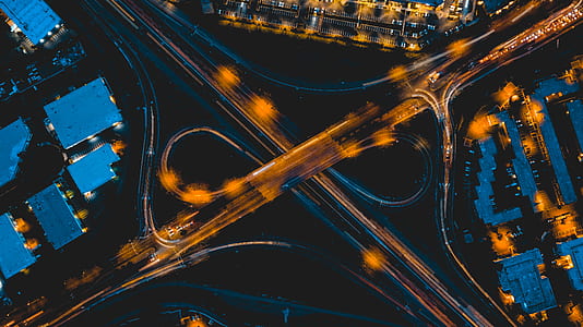 time lapse photography of road at nighttime thumbnail