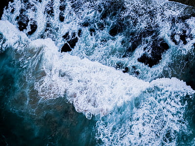 aerial photography of body of water thumbnail