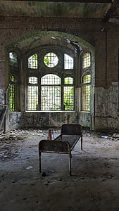 brown steel bed inside room thumbnail
