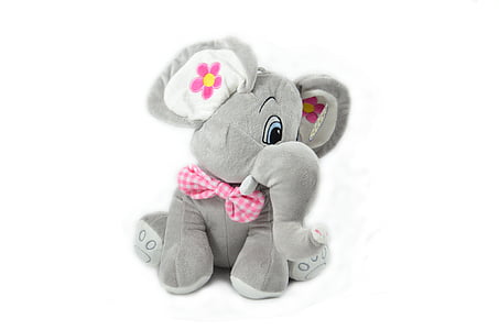 gray elephant plush toy thumbnail