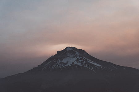 silhouette photography of mountain thumbnail