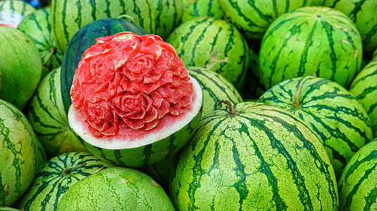 closeup photography of watermelon fruits thumbnail