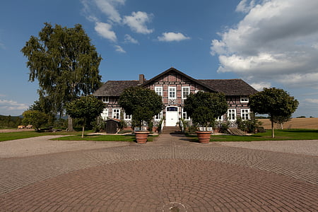 brown town house with trees thumbnail