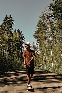 Man Riding on Skateboard thumbnail