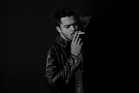 man puff white cigarette stick thumbnail