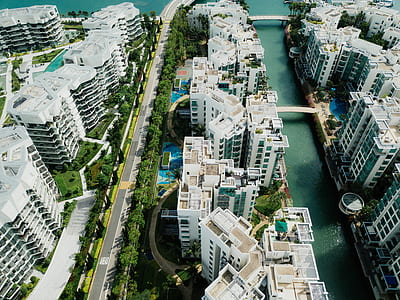 aerial photography of high rise buildings thumbnail