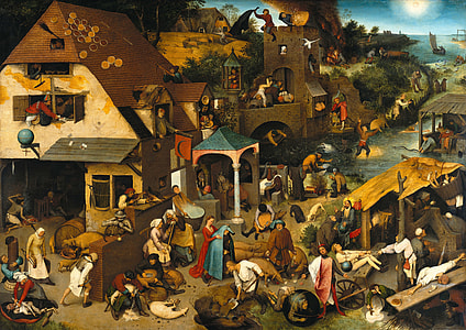 village and people painting thumbnail