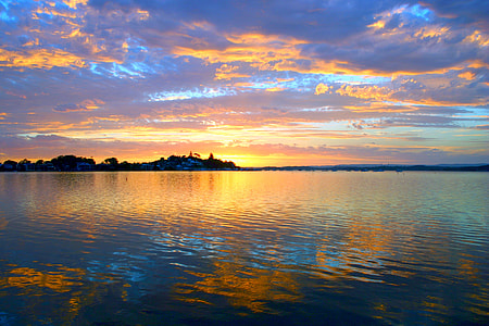body of water during sunset thumbnail