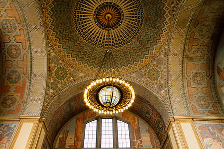 lighted chandelier inside building thumbnail