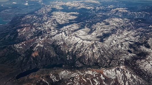 aerial view of brown mountain thumbnail