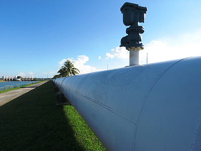 closeup photo of white metal pipe tank thumbnail