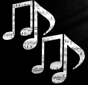 musical notes digital wallpaper thumbnail