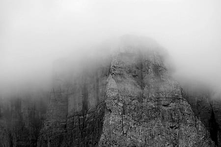 grey mountain covered by fogs thumbnail