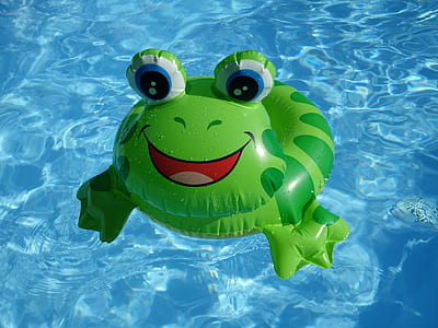green frog pool float on pool thumbnail