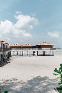 nipa huts on beach thumbnail