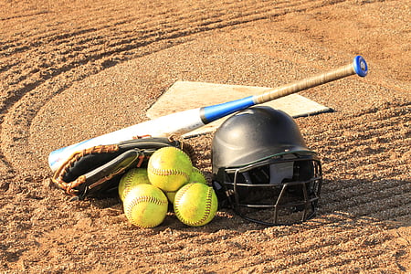 baseball bat beside baseball helmet thumbnail