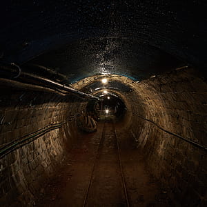tunnel with pipes and LED lights thumbnail