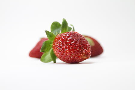 close-up photo of red strawberry fruit thumbnail
