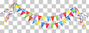 Party Birthday , Transparent Party Streamer , assorted-color pennant illustration PNG clipart