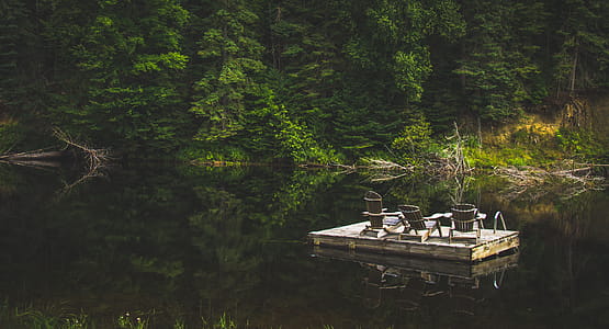 Floating Dock on the Middle of Body of Water thumbnail