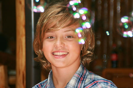 boy wearing plaid sport shirt thumbnail