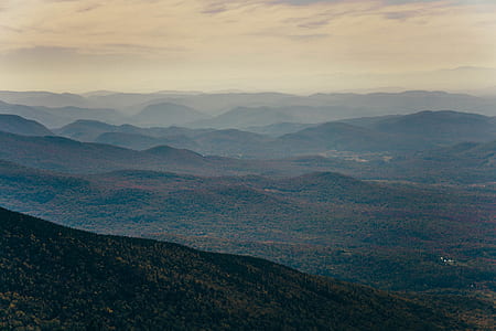 aerial photo of mountains and trees thumbnail
