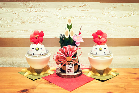 white ceramic table decors on brown wooden table thumbnail