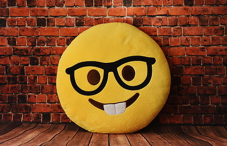 round yellow emoji pillow thumbnail