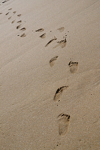 foot prints on sand thumbnail
