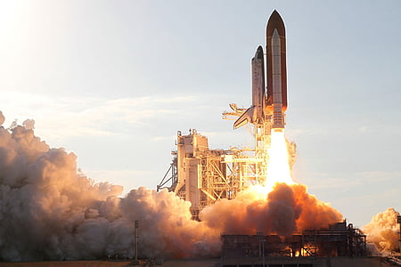 white and black taking off rocket during daytime thumbnail