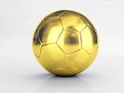 gold-colored soccer ball thumbnail