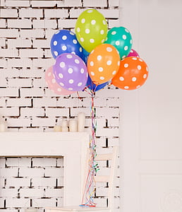 assorted-color polka-dot balloons thumbnail