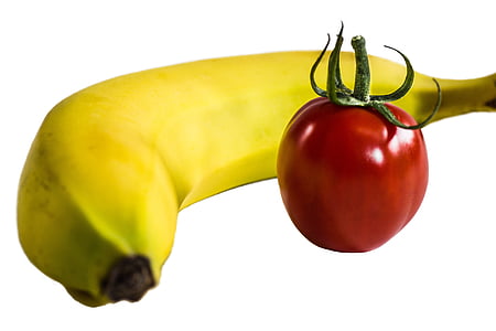 yellow banana and red tomato thumbnail
