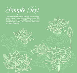 Hand-painted lotus vector ai file
