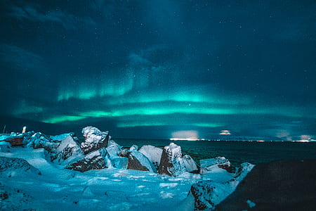 snow island near aurora thumbnail
