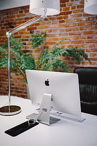 Modern office Interior with old vintage brick Wall thumbnail