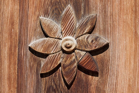 brown wooden floral wall decor thumbnail