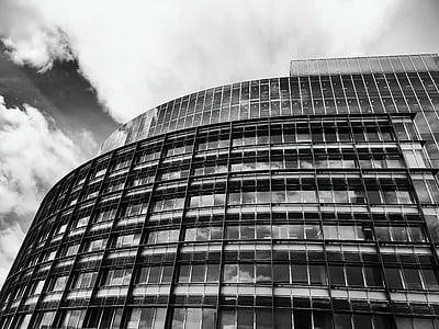 black and white photography of building thumbnail