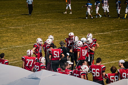 Football Team Wearing Red Jersey thumbnail