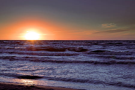 seashore during sunset thumbnail