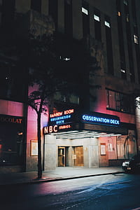 lighted signage on building thumbnail